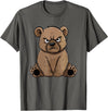 Colorful Grizzly Bear Art I Kids Grizzly Bear Grumpy Grizzly Bear T-Shirt - Asphalt Grey