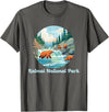 Fun National Parks Alaska Katmai National Park Alaska Brooks Falls Salmon Bears T-Shirt - Asphalt Grey