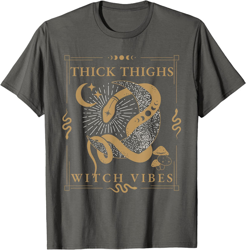 Snakes & Tarot Aesthetic Thick Thighs Witch Vibes Snakes & Tarot Tattoo Aesthetic Thick Thighs Witch Vibes T-Shirt - Asphalt
