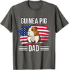 Funny Guinea Pigs Outfits Cavy US Flag 4th Of July Father's Day Guinea Pig Dad T-Shirt - Asphalt Grey