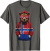 Cool Norwegian Roots Norway Norway Roots Bear Norge Norwegian Flag T-Shirt - Asphalt Grey
