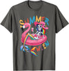 Summer Halloween Summerween Summerween Mermaid Skeleton Flamingo Summer Halloween Women T-Shirt - Asphalt Grey