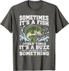 Fishing Graphic Tees Funny Bass Fishing Catch Quote T-Shirt - Asphalt Grey