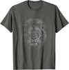 Lion Lover Theme Designs Lion Head Graphic Face Art Design T-Shirt - Asphalt Grey