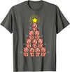 Piggy Go Cute Pig Christmas Tree Gift Shirt Farm Piggies T-Shirt - Asphalt Grey