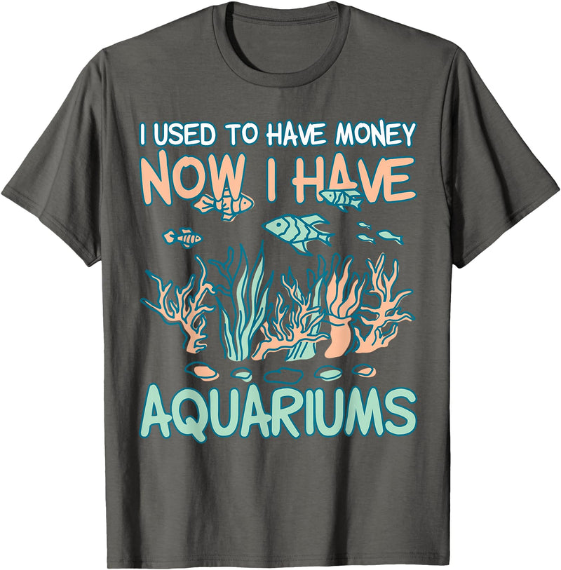 Aquarianer Zierfische Aquarien Aquarium fish-keeping T-Shirt - Asphalt Grey