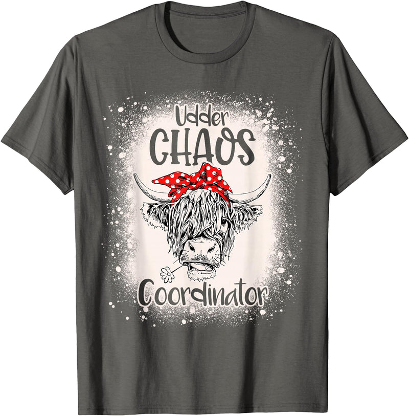 Funny Appreciation Chaos Coordinator for Women Men Funny Heifer Bleached Chaos Coordinator Teachers Boss Women T-Shirt -