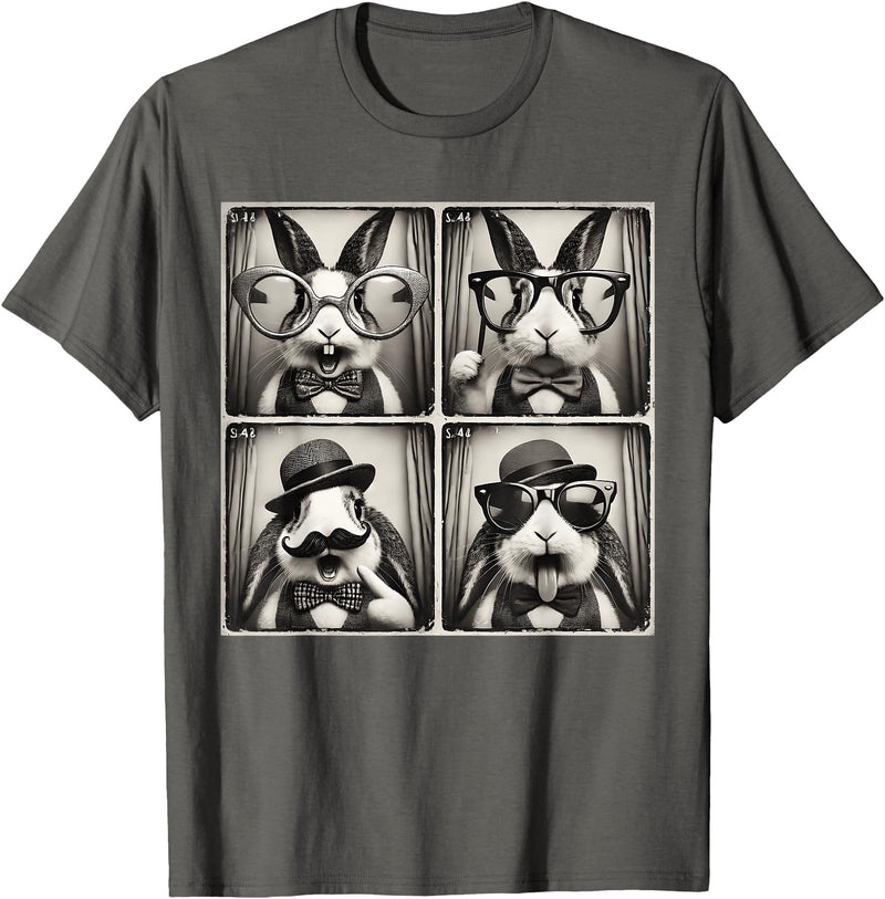 Funny Rabbit Bunny T-Shirt in Asphalt Grey