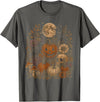 Threadrock Vintage Halloween Harvest Retro Gothic Botanical T-Shirt - Asphalt Grey