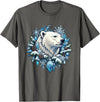 Arctic Polar Bear Winter Snowflake Pine Cone Christmas Polar Bear Snowflake Winter Wonderland T-Shirt - Asphalt Grey