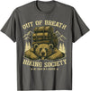 Bear Camp Trekkers Funny Hiking Bear Out of Breath Joke T-Shirt - Asphalt Grey