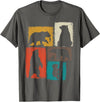 Bear Asymmetrical Collage Design Bear Vintage Collage Outdoorsman Wildlife Lover T-Shirt - Asphalt Grey