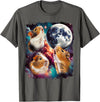 Magic Moon Three Guinea Pig Moon | 3 Guinea Pig Moon Funny Cursed Meme T-Shirt - Asphalt Grey