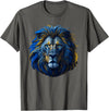 Lions, Astrology And Horoscope Tees Lion colorful lions King Of Animals From Africa T-Shirt - Asphalt Grey