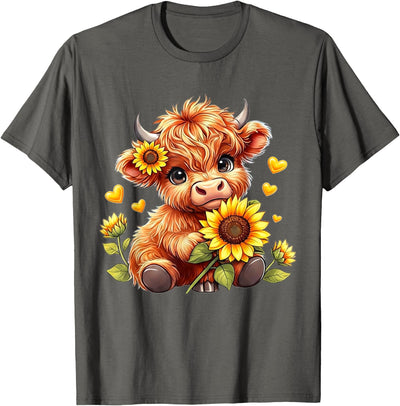 Highland Cow T-Shirt - Premium Scottish Cattle Apparel