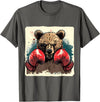 Funny Boxing Animals Boxer Bear With Boxing Gloves Kickboxing Funny Boxing T-Shirt - Asphalt Grey