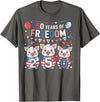 250th Patriotic 250 Years of Freedom 250th America Funny Pigs Patriotic 250 Years of Freedom T-Shirt - Asphalt Grey