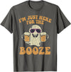 I'm Just Here For The Booze Halloween Beer T-Shirt - Asphalt Grey