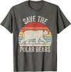 Catch Some Rays Save the Polar Bears Endangered Arctic T-Shirt - Asphalt Grey