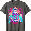 Glow Mom Apparel This Mom Glows Skeleton Mom Colorful Design T-Shirt - Asphalt Grey
