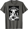 Hamster UFO | Funny Invasion Meme Alien Hamster UFO Selfie T-Shirt - Asphalt Grey
