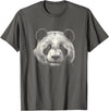Panda Lover Theme Designs Panda Bear Face Graphic Art Design T-Shirt - Asphalt Grey