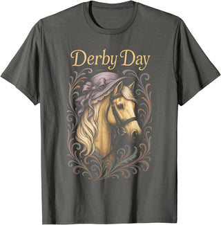 Derby Day Designs Derby Day - Funny Horse Racing T-Shirt - Asphalt Grey