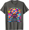 Magical and Funny Music lover Gifts DJ Teddy Bear Disco Hip Hop T-Shirt - Asphalt Grey