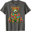 Tulips Bears Lover Flower Gardening Apparel Tulip Bear Flower Gardening Floral T-Shirt - Asphalt Grey