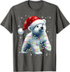Santa Polar Bear Gift Tee Santa Polar Bear, Christmas, Men Women Kids, Bear Lover T-Shirt - Asphalt Grey