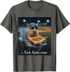Funny Men Women Pig Baseball Outfit Funny Pig Baseball I Live Here Now T-Shirt - Asphalt Grey