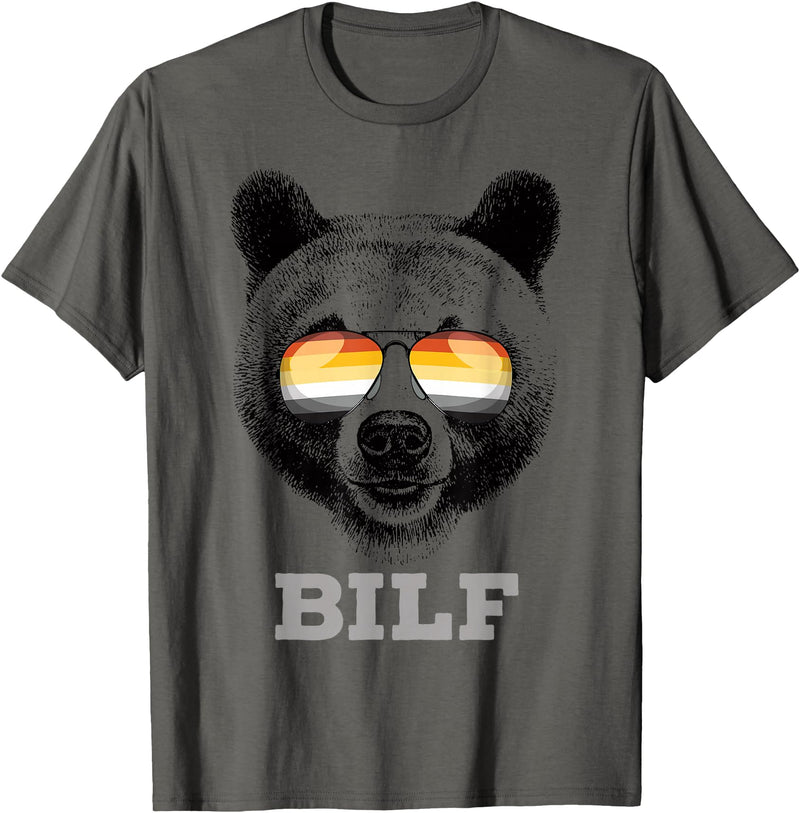 LGBT Equality Rights Gifts BILF Gay Bear Pride Daddy Grizzly Gift T-Shirt - Asphalt Grey