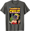 Velleity Studios Horror Comic Book Cover Chamber of Chills 19 T-Shirt - Asphalt Grey