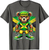 Jamaica Flag Lover Jamaica Flag Teddy Bear Jamaican T-Shirt - Asphalt Grey