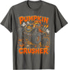 Pumpkin Crusher Kids Halloween Monster Truck Pumpkin Crusher Monster Truck Ghosts Halloween Boys T-Shirt - Asphalt Grey