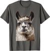 FunWearVM Funny Smoking Llama Cool Animal Lover with Attitude T-Shirt - Asphalt Grey