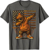 Vintage Dabbing Bear Retro Humor Gift Co Vintage Dabbing Bear Funny Retro Graphic T-Shirt - Asphalt Grey
