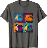 In Fi Guinea Pig Guinea Pig Pop Art Design Illustration Colorful Animal Women T-Shirt - Asphalt Grey