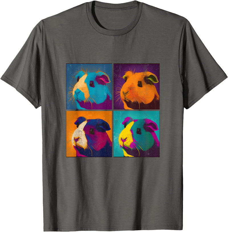 In Fi Guinea Pig Guinea Pig Pop Art Design Illustration Colorful Animal Women T-Shirt - Asphalt Grey