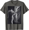 SH-Star Cat Lion Mirror Reflection Art Gifts Animal Face Ni T-Shirt - Asphalt Grey