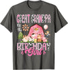 Pink Farm Cow Matching Tees Great Grandpa Of The Birthday Girl Pink Farm Cow Birthday T-Shirt - Asphalt Grey