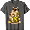 Pickle Munching Guinea Pig Designs Funny Guinea Pig Pickle Lover T-Shirt - Asphalt Grey