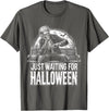 Funny Halloween Summer T-Shirt Summerween Just Waiting For Halloween Halloween Summer T-Shirt - Asphalt Grey
