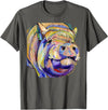Potbelly Pig Shirt - Potbelly Pig Gifts - Potbellied Pig Art T-Shirt - Asphalt Grey