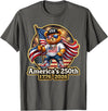 Stylish Teddy Bear America's 250th USA Flag Tees Stylish Teddy Bear America's 250th Anniversary 1776 2026 T-Shirt - Asphalt Grey
