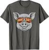 Game Day Pig Tee-TShirt Gifts Game Day Pig T-Shirt - Asphalt Grey