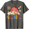 Funny Farm Cow Birthday Boy Matching Grandpa Farm Cow Birthday Boy Matching Family Party T-Shirt - Asphalt Grey