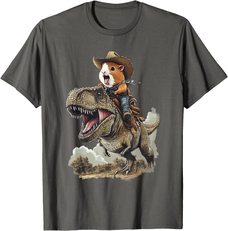 Animal Cowboy Guinea Pig Rex Cowboy T-Shirt - Asphalt Grey