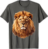 Lions and African Animals Design Lion T-Shirt - Asphalt Grey