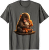 CONLEE Cute Baby Monkey Punch Viral Zoo Japan Design T-Shirt - Asphalt Grey